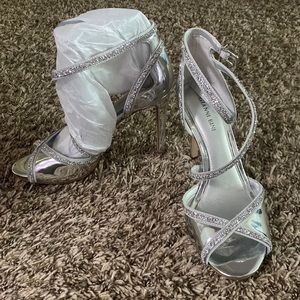 Silver Women High heals